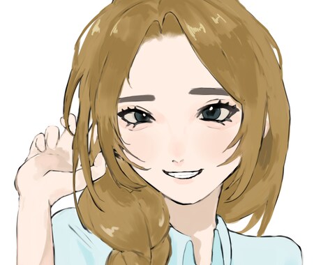 アイコン用女の子のイラスト書きます 顔から肩上までのラフな雰囲気のイラスト書きます！ イメージ2