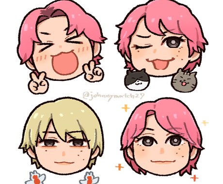 ゆるもちスタンプ・バッジを描きます YouTube、Twitch等のスタンプにオススメです！ イメージ2