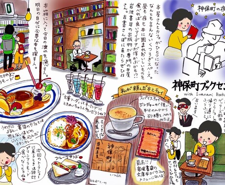 お店のイラストルポを可愛く描いて宣伝します 自分の店や地元の宣伝をしたい！お客様の集客ツールが欲しい方へ イメージ2