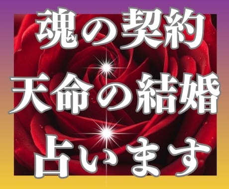 愛と喜びに満ちた魂の契約による天命の結婚を占います 霊感・霊視・霊聴・波動調整で、愛が結ばれる道を照らします。 イメージ1