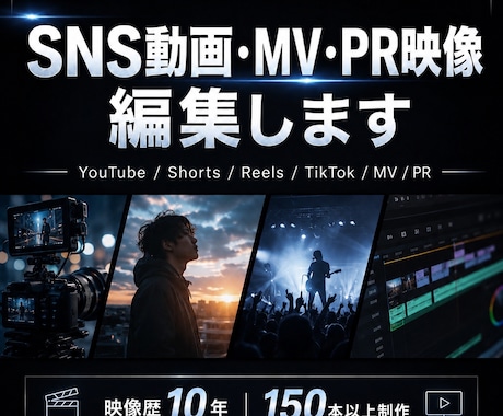 SNS動画・MV広告映像を編集します