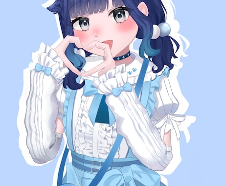 かわいい女の子のイラスト描きます 顔だけから全身まで！キャラクターデザインも！ イメージ1