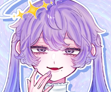 正面向きアイコン作成いたします 正面向きフェイスアップ(正方形)イラストを作成いたします♪ イメージ1