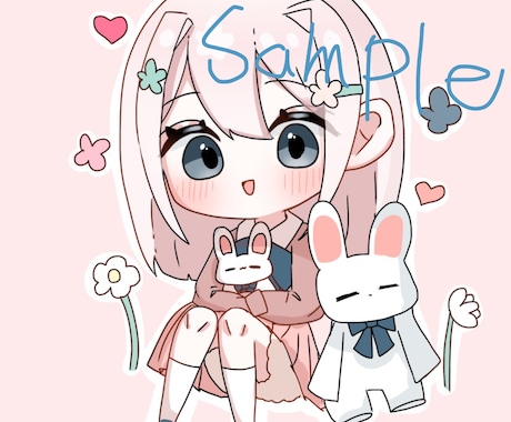 可愛いミニキャライラストを描きます グッズや観賞用、アイコンなどに! イメージ1