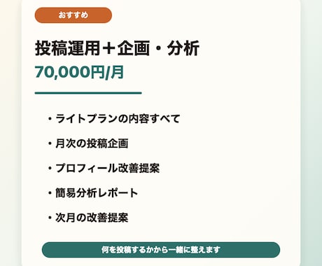 飲食店向けにインスタ運用とリール制作を伴走します 投稿企画から制作・改善までサポートします。 イメージ2