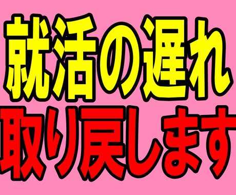 まだ就職活動を始めていない人、遅れを取り戻します 大手企業元採用担当者がマンツーマンで就活フルサポート！ イメージ1