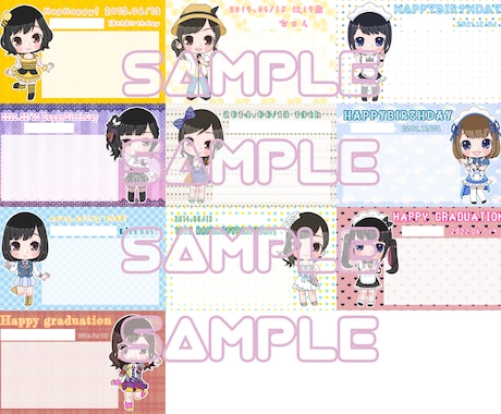 アイドル・コンカフェ メッセージカード描きます 生誕祭、卒業式など各種イベントで使用するメッセージカードに！ イメージ1