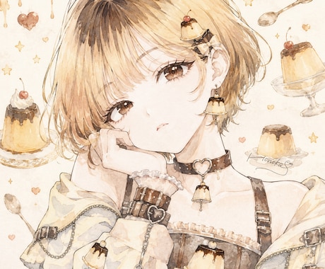 レトロかわいい世界観イラスト描きます ときめきをぎゅっと詰め込んだ世界観イラストを描きます イメージ2