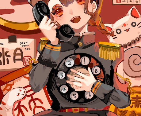 アップにしても可愛い、POPな女の子を描きます 商用利用可！可愛い女の子のイラストを提供できます！ イメージ2