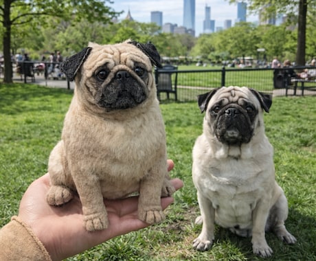 写真から作るオーダーメイド羊毛フェルトペットます 提供内容：彫刻犬猫そっくりぬいぐるみ イメージ1