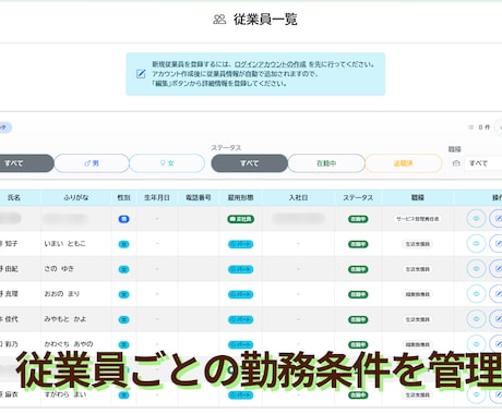 シフト管理システムを制作します シフト作成から申請承認まで対応 イメージ2