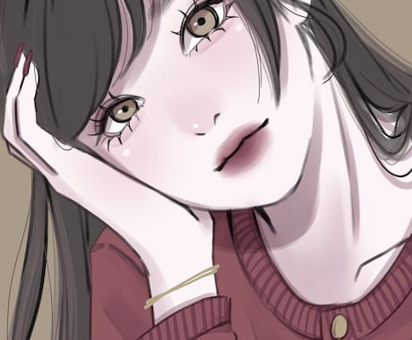 可愛くて目にとまるイラスト描きます 雰囲気のある女の子を描きます！ イメージ2