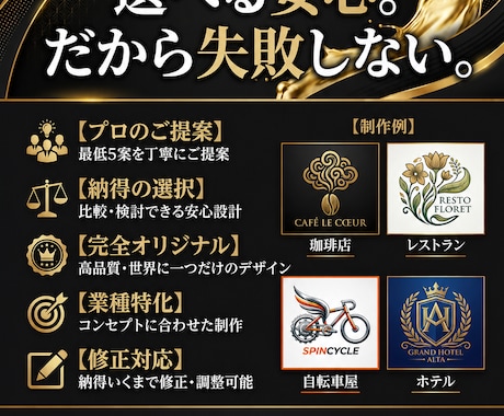 圧倒的クオリティの商業ロゴ・CI制作を行います 最低5案の提案×納得の修正対応で、理想を超えるロゴを形に イメージ1