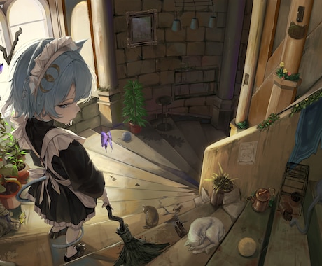 Vtuber、立ち絵、イラストなどを絵描きます パーツ分けから一枚絵まで幅広くご対応します イメージ1
