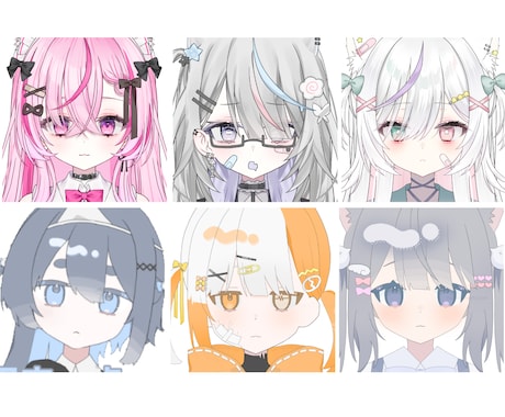 初心者歓迎！病みかわVTuber制作します Live2Dまで一括制作！プレゼント用や個人観賞もOK！ イメージ2