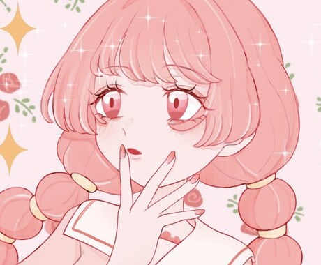 可愛い女の子(※のみ)のアイコンやヘッダー描きます Twitter、YouTube、他SNSのアイコンにどうぞ❁ イメージ2