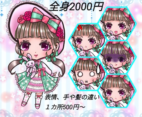 透過イラスト付き、可愛いアイコン作成します 用途に合った可愛いSNS用アイコンを作成!透過イラスト付き イメージ2