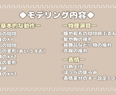 表情豊かなかわいいモデリングをします コストを抑えたいけど妥協したくない方に！ イメージ2