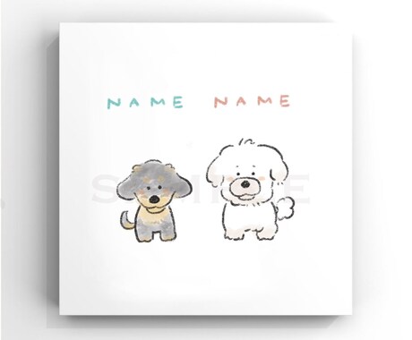 愛犬・愛猫をかわいくおしゃれにイラスト化します SNSアイコンやお部屋に飾れる似顔絵イラスト イメージ1