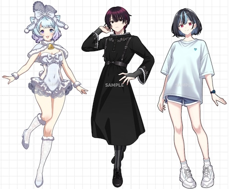 LIVE配信等で活躍する全身イラストを描きます 【企業実績有！】歴10年越えのプロが本気で制作します！ イメージ2