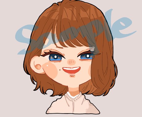 SNS アイコン　似顔絵ミニキャラ描きます アイコン、似顔絵をミニキャラ化、描き方塗り方ご希望に添います イメージ2