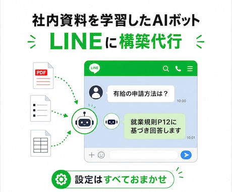 独自資料を学習したLINEボット構築します イメージ1