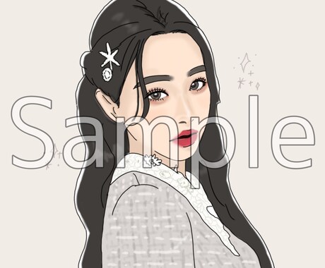 アイコンにオススメ！あなたの写真を2次元化します 写真をベースに本人の趣を残しつつ、イラストを作成します！ イメージ2