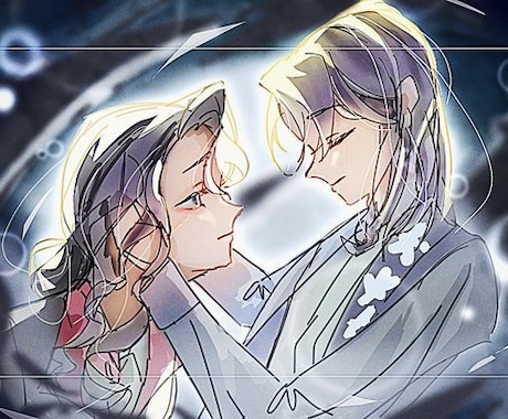 感情重視の一枚絵描きます 関係性や言葉にならない感情、一瞬の空気感を大切に描きます。 イメージ2