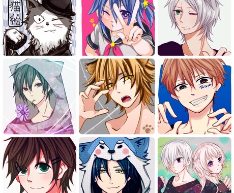 SNSのアイコンイラスト描きます アイコンやヘッダーのイラストを描かせてください! イメージ2