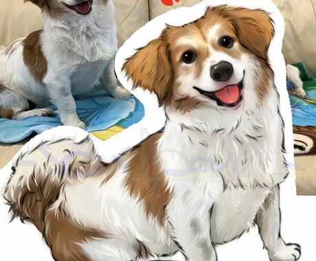 カスタマイズペット写真キャラクターデザインます 手描きペットアイコンq版漫画写実肖像絵画カスタマイズ イメージ2