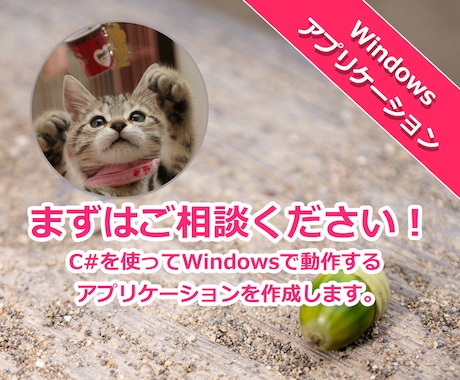 Windowsアプリケーション作成(小～中規模用) イメージ1