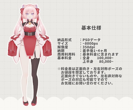 値下中！Live2D用パーツ分けイラスト制作します キャラデザは持込もおまかせもOK！かわいく魅力的に制作します イメージ2
