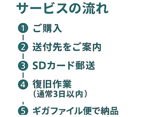SDカードのデータを復旧します データ復旧サービスを行います。 イメージ2