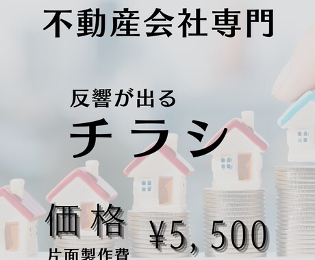 不動産会社専門。 反響チラシ制作します 物件紹介だけで終わらせない、反響重視の導線設計。 イメージ1