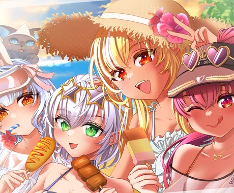 サムネイル、グッズ用等お好みのイラストお描きします あなたの好きを形にするお手伝いをいたします! イメージ2