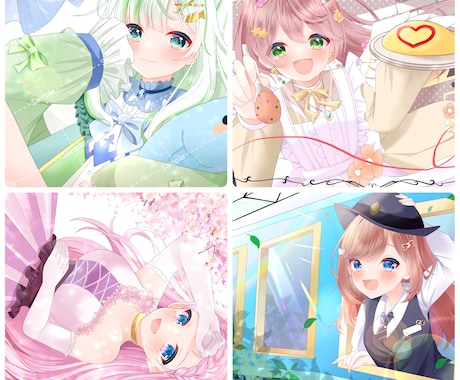 キラキラ可愛いイラストを作成します きらきらふわふわなイラストを作成させていただきます！ イメージ1