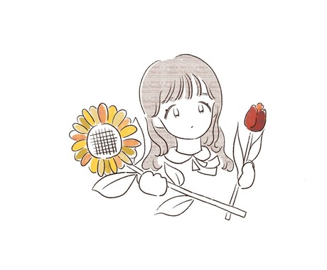 女の子のイラストを描きます レトロでかわいいイラストをあなたに イメージ2