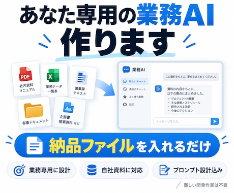専用の業務AI・Custom GPTを構築します イメージ1