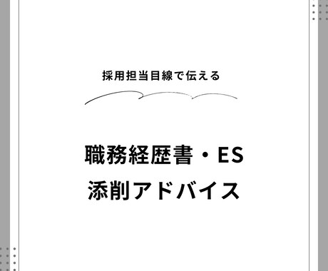 大手メーカー採用担当が職務経歴書・ES添削をします 事業会社の人事担当だからこそできる本音のアドバイス イメージ1