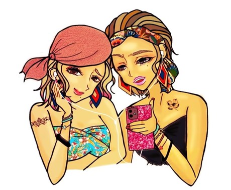 オシャレで雰囲気のある絵を描きます お気軽にイメージをご相談ください♪ イメージ1