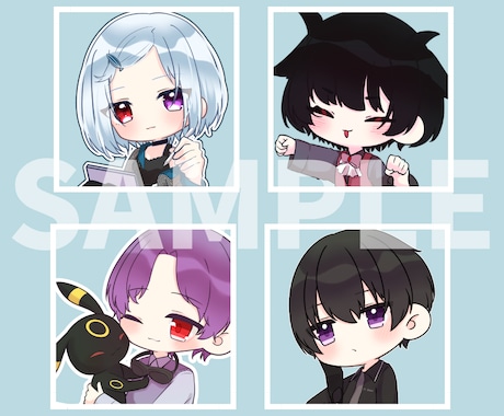 かわいいSD・ミニキャライラスト制作します 切り抜き、配信、アイコンにもお使いいただけます！ イメージ2