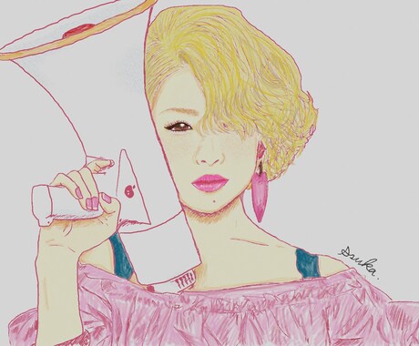 オシャレな似顔絵描かせてもらいます X（旧Twitter）やLINEのアイコンにもぜひ\♡/ イメージ2