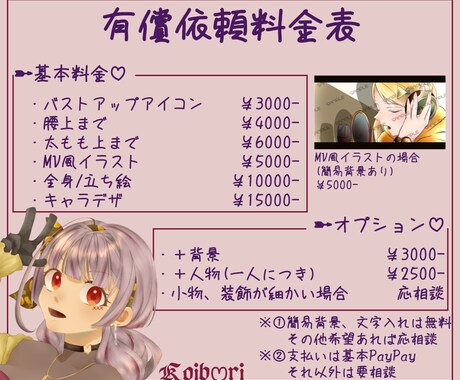各種キャラクターイラスト制作致します VTuberに必要なイラストが揃います！ イメージ2