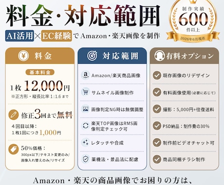 AI活用×プロ目線 でamazon画像制作します 楽天 商品 画像 ec商品ページ バナー 薬機法配慮 イメージ2