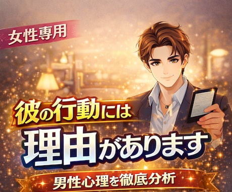 女性専用★男性心理を本音で解明します 彼の本音と行動の意味を分析します イメージ1