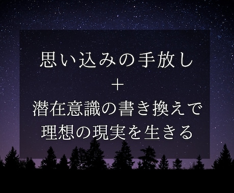 苦しみを書き換え理想の現実創造へと導きます 不要な思い込みを取り除き、望む自分になるセッション イメージ1