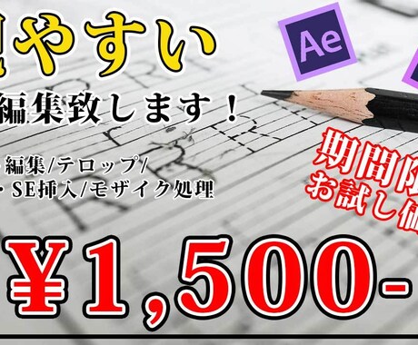 格安でYouTubeの動画編集いたします 視聴者様が離脱しにくい編集を心掛けます イメージ1