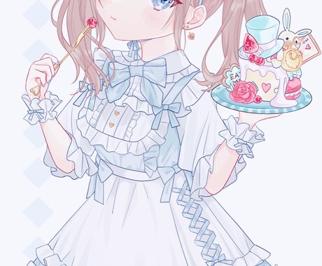 目がキラキラした女の子のイラストを描きます サムネイルやアイコンにお使いください イメージ2