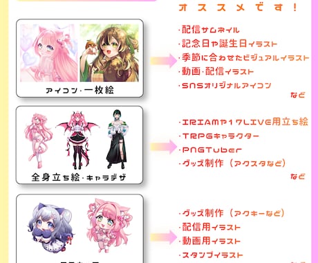 Vtuber・IRIAM向け│イラスト制作します 商用可｜Vtuber・IRIAM・TRPG向けイラスト制作 イメージ2