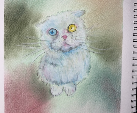 むかし懐かしのクレヨンで最愛の子を描きます オイルパステル（クレヨン）でしか出せない雰囲気のアート イメージ2